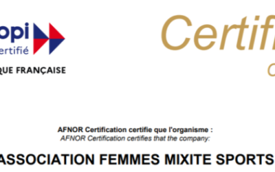 Femix’Sports certifiée Qualiopi